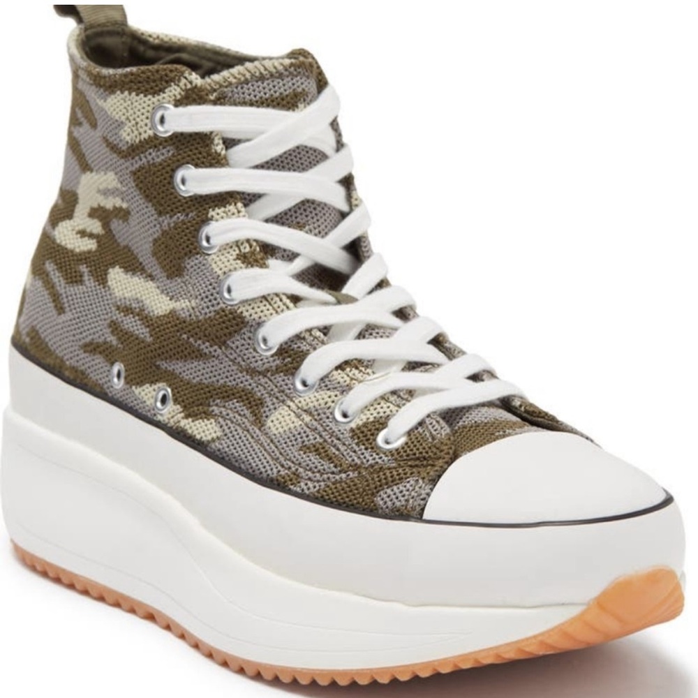 Steve Madden Olive Camouflage Platform Sneakers